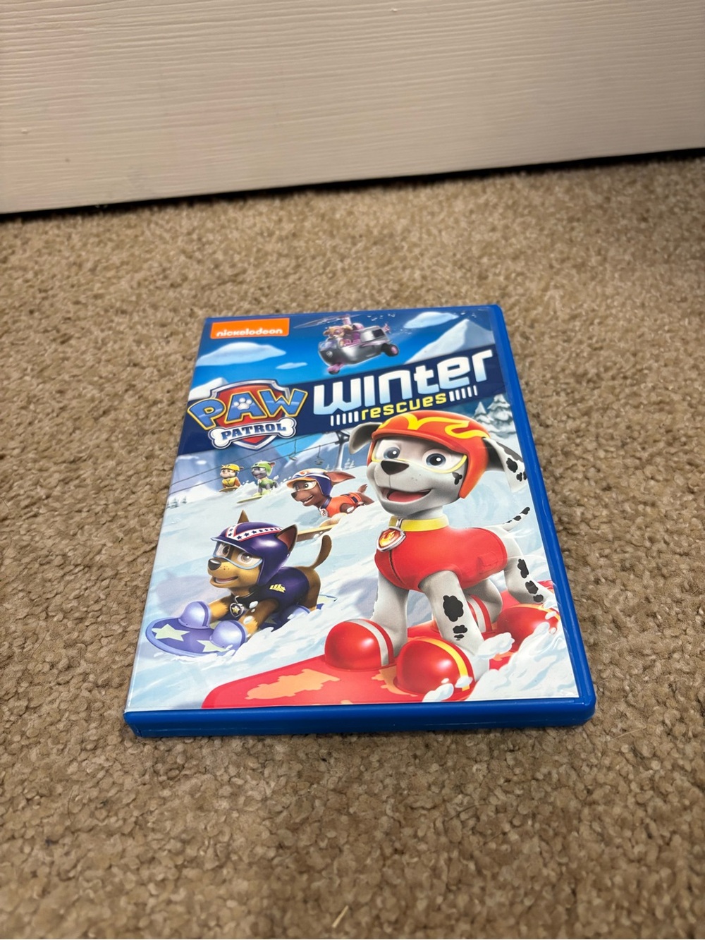 Paw Patrol Winter Rescue DVD - Blue Case with Red & White Characters